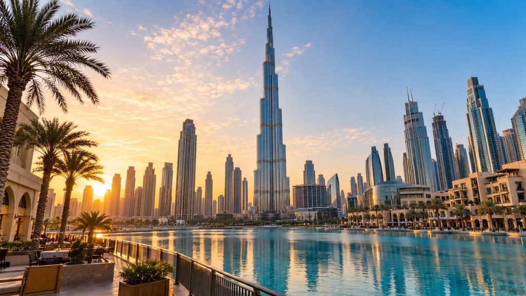 Od souków Deiry po fontanny pod Burj Khalifa — sprawdzony plan na jeden dzień w Dubaju, ułożony pod długą przesiadkę i obsługiwany metrem.