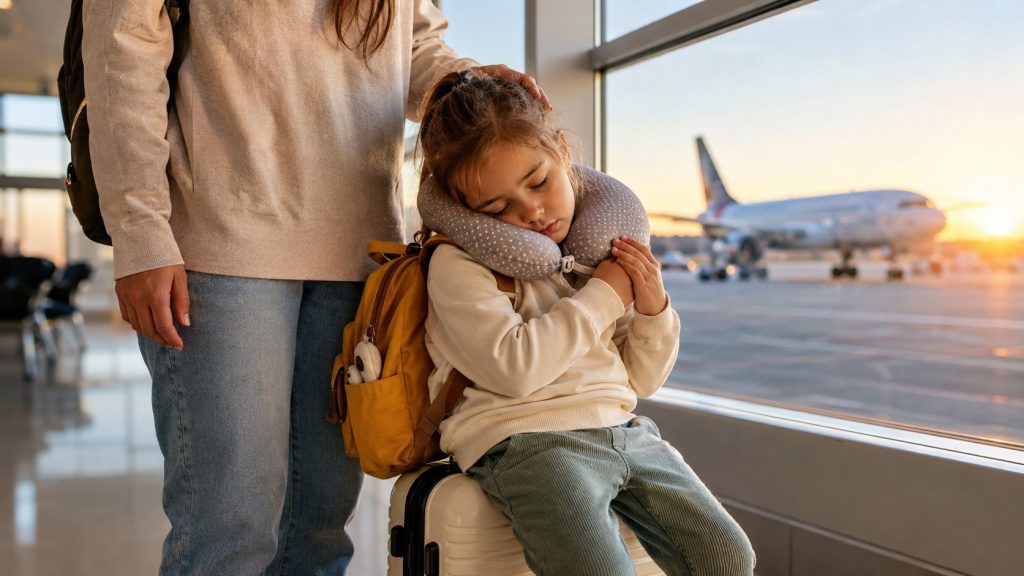 Pobudka o 3:00 i obiad o świcie — jet lag u dziecka trwa krócej, niż się boisz, jeśli rozegrasz światło, posiłki i pierwsze 72 godziny według planu.