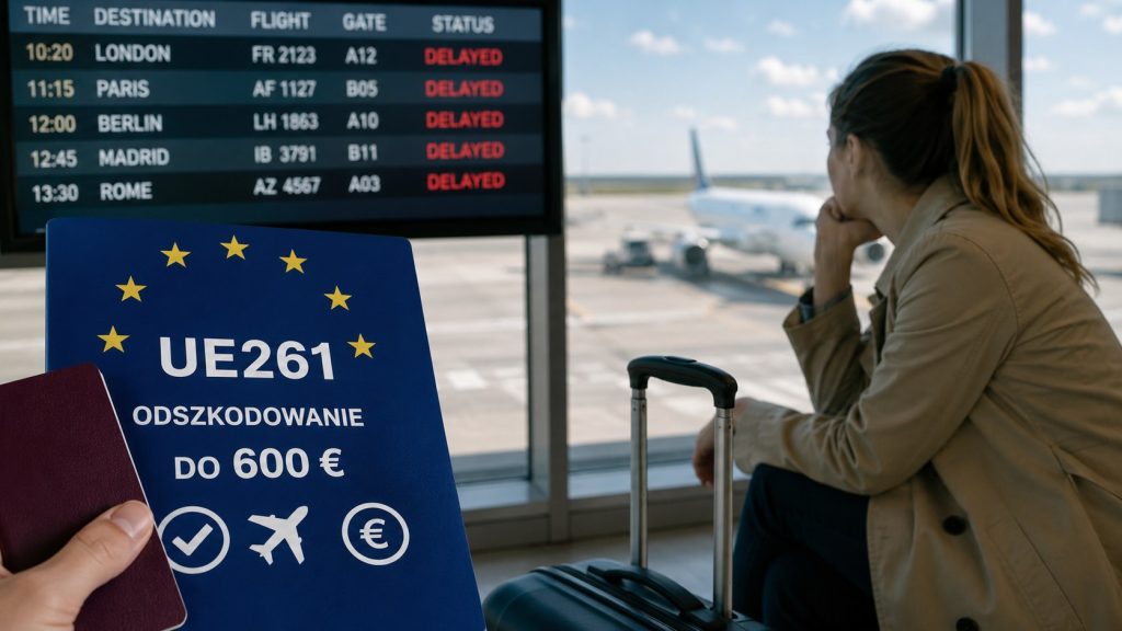Trzy godziny opóźnienia potrafią być warte 600 euro na osobę — jak działa rozporządzenie UE261, kiedy linia płaci i jak złożyć reklamację bez pośredników.